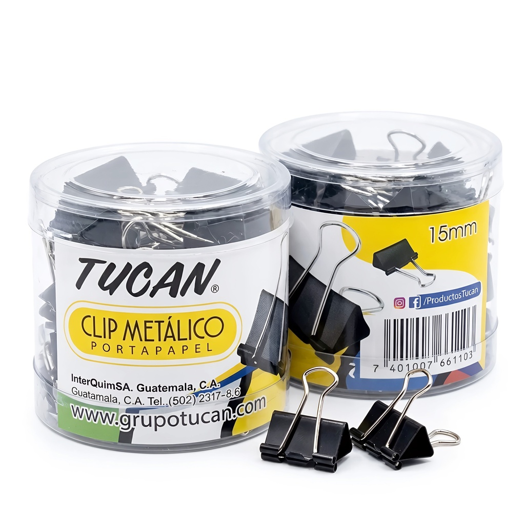 Clip Portapapel 15 Mm 60 Unidades