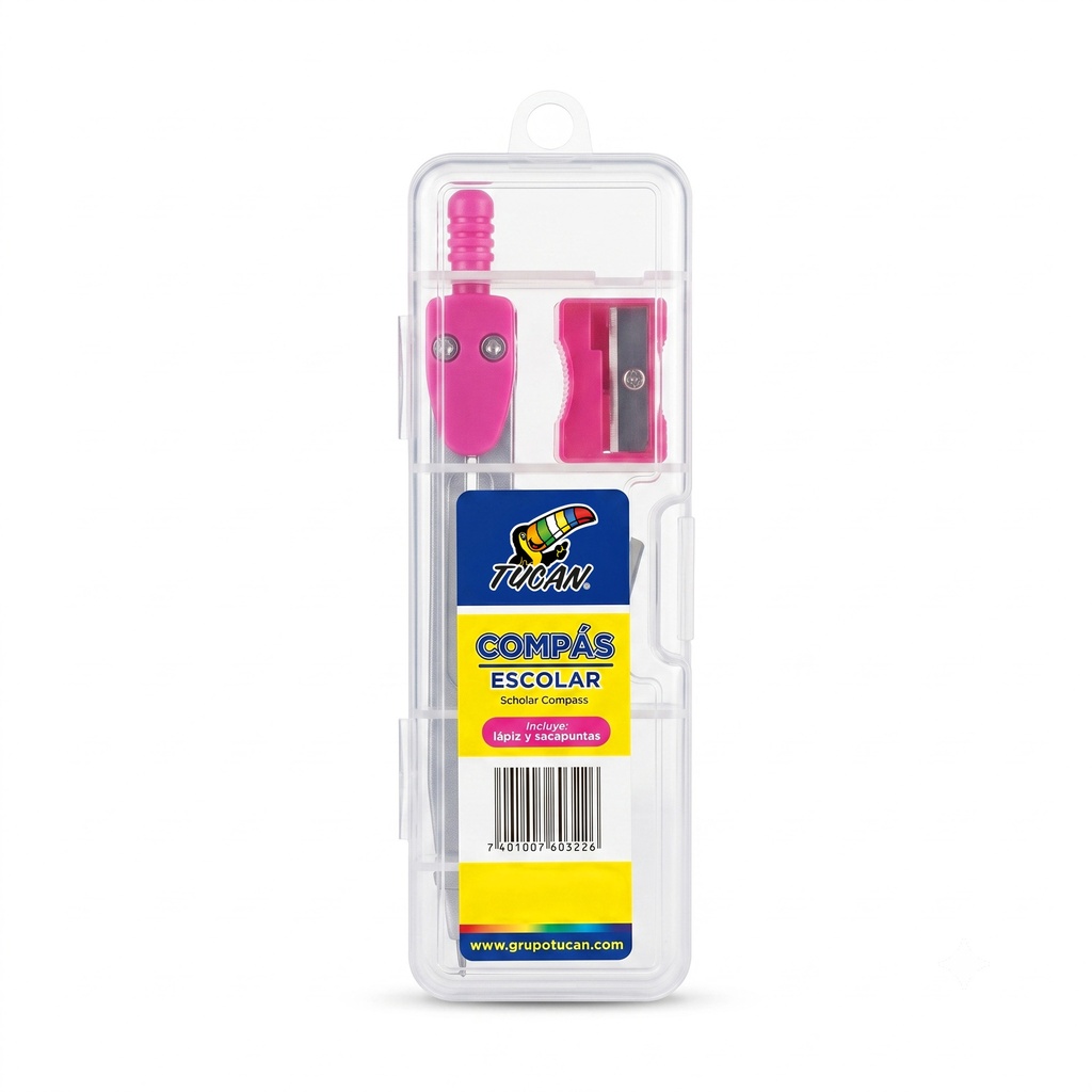 Compas Plastico Con Estuche