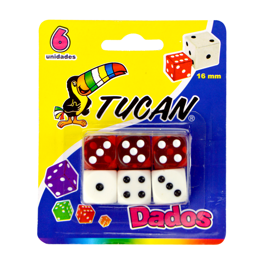 Dados 16 Mm Blis 6 Unidades