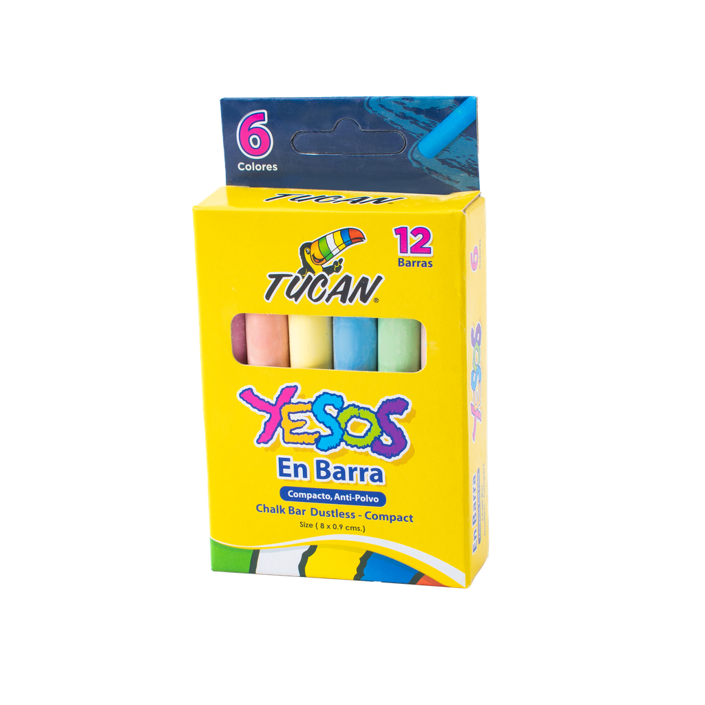 Yeso En Barra 12 Unidades Colores