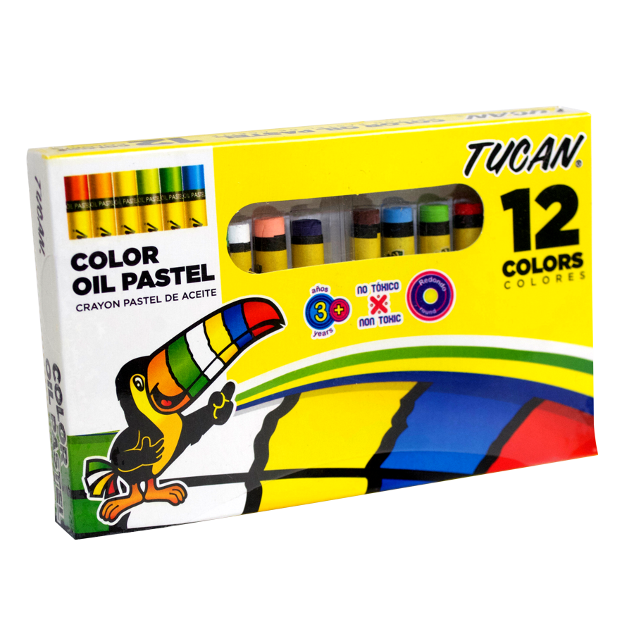 Crayon Pastel Redondo 12 Colores Tucan