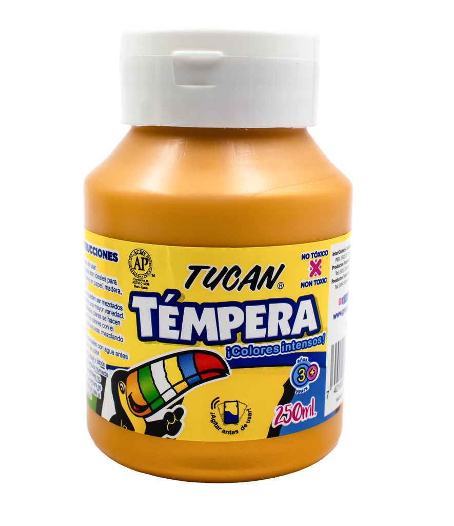 Tempera Tucan Clasica 250ml Metalico
