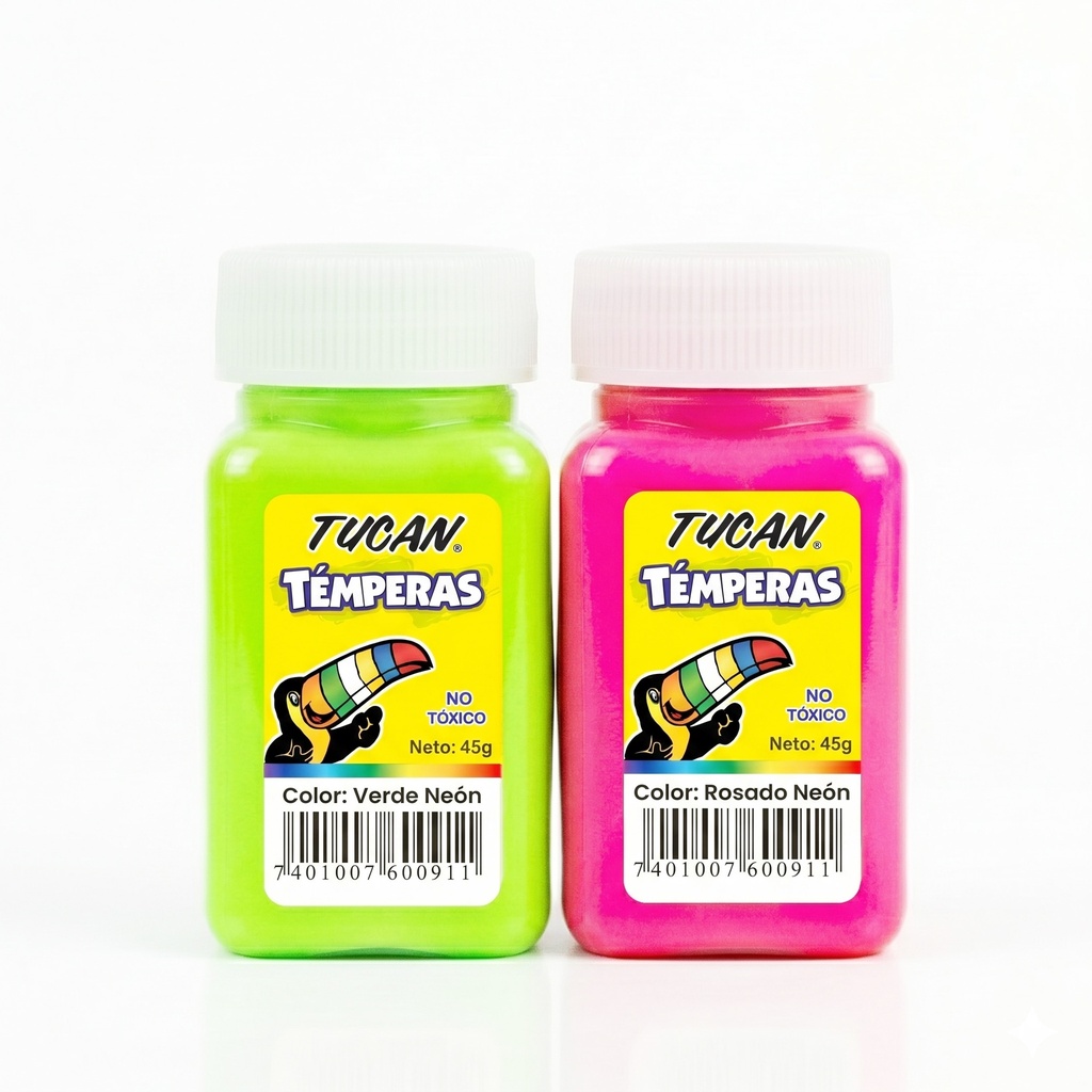 Tempera Tucan Clasica Frasco Neon