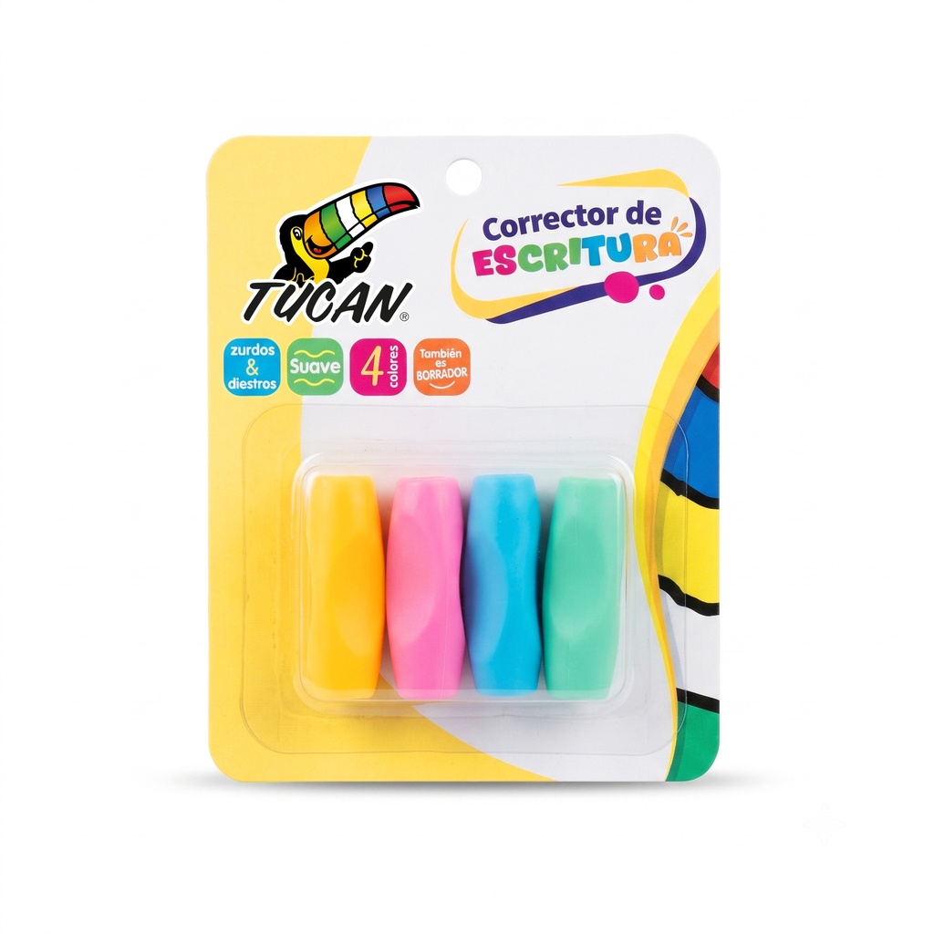 Corrector De Escritura 4 Piezas Tucan