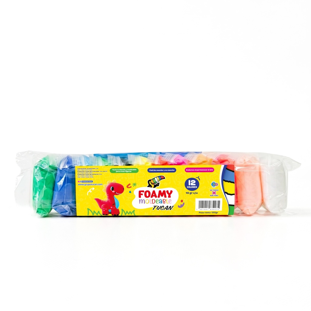 Foamy Moldeable 12 Colores 120Gr