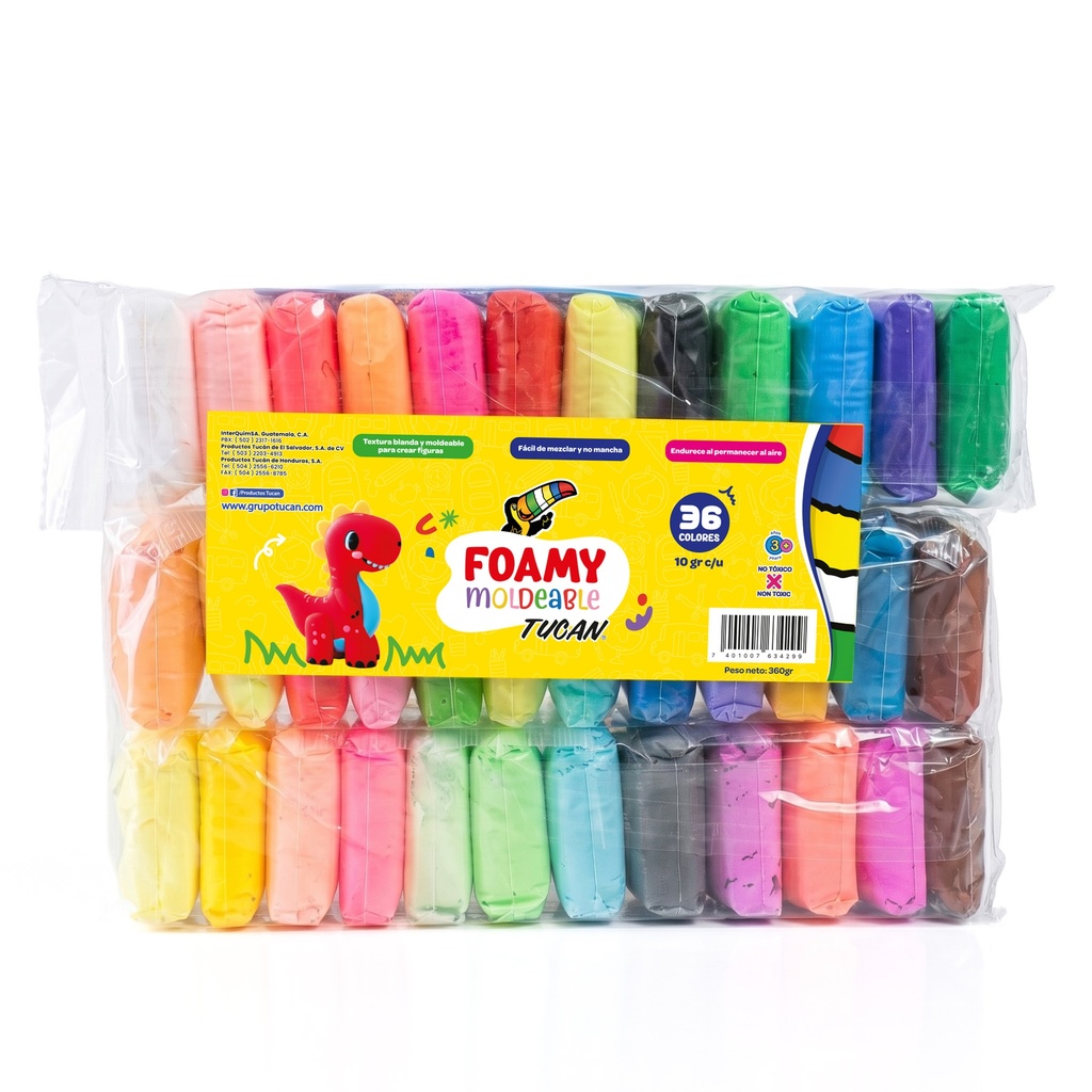 Foamy Moldeable 36 Colores 360Gr