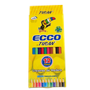 Crayon De Madera Ecco Largo 12 Colores