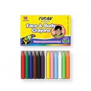 Face & Body Crayons 12 Colores Caja