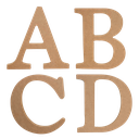 Abecedario De Madera Letra 20 Cm.