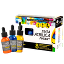 Tinta Acrilica 30 ml Set 8 Colores